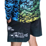 ★Pre-Order★ Rugby Shorts | Indigenous Waterhole Barramundi Black Shorts LJM Designs Aussie AUSSIE FLAG Australia Australia Day Australian Australian Camping OG Australiana blue camping DAD FATHER'S DAY FISH DESIGNS FISHING HIM ALL in stock LJM men MEN'S DESIGNS mens MEN’S DESIGNS quick dry spo-default spo-disabled sun sun shirt sun shirts sunsafe SWIMMING uv z&tee