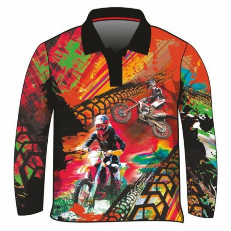 ★Pre-Order★ Motorbike Orange Shirt Long or Short Sleeve Z and TEE boy boys BOYS DESIGNS camping dirt bike fishing honda LJM men MEN'S DESIGNS mens MEN’S DESIGNS Preorder quick dry spo-default spo-disabled sun sun shirt sun shirts sunsafe uv xtreme