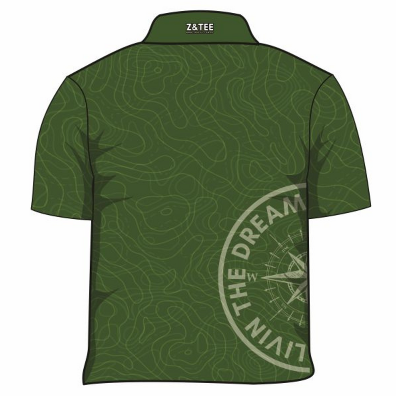 ★Pre-Order★ Pattern Topography Compass Green Shirt Long or Short Sleeve Z and TEE adventure blue boys BOYS DESIGNS camping fishing LJM men MEN'S DESIGNS mens MEN’S DESIGNS PATTERN AND PLAIN DESIGNS plain plain colour Preorder quick dry spo-default spo-disabled sun sun shirt sun shirts sunsafe uv