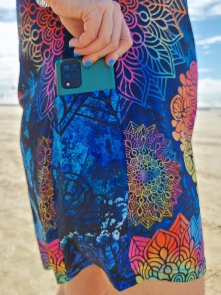 Kaleidoscope Mandala Lifestyle Dress Long Sleeve Z and TEE girls in stock MANDALA PATTERN AND PLAIN DESIGNS WOMEN'S DESIGNS womens