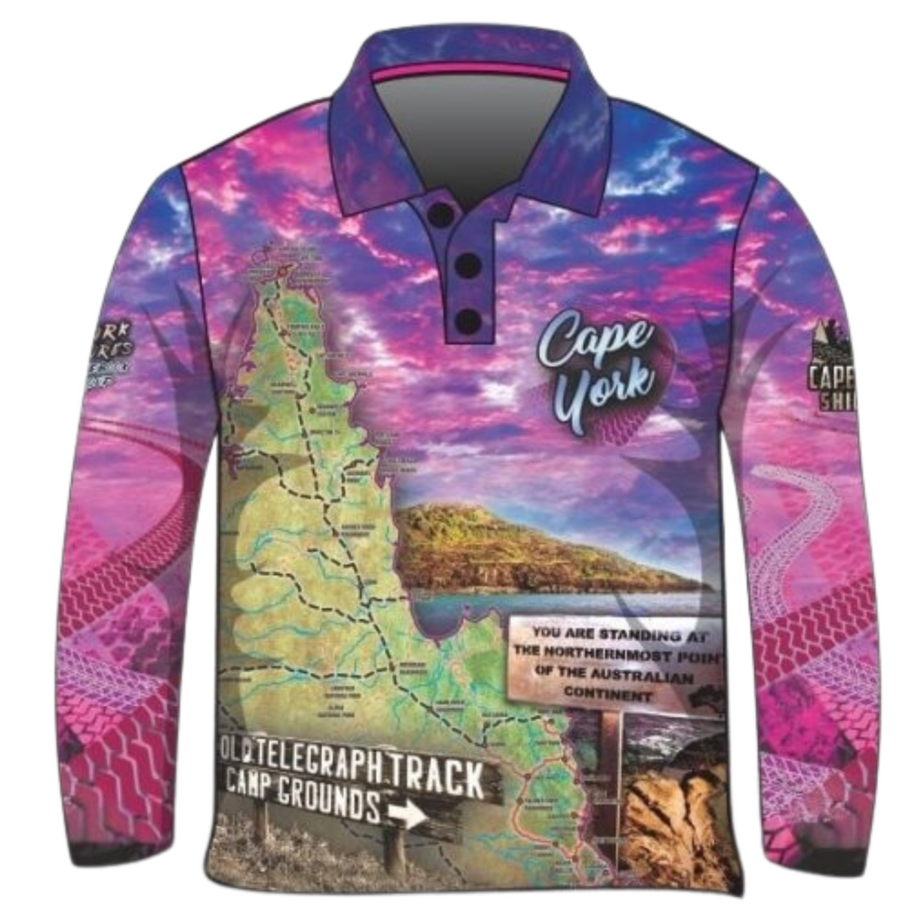 ★Pre-Order★ Cape York | Tour Pink Shirt Long or Short Sleeve Z and TEE 4x4 boy boys camping cape cape york CAPE YORK DESIGNS fishing girl girls LJM men mens Preorder quick dry spo-default spo-disabled sun sun shirt sun shirts sunsafe tip travel uv womens