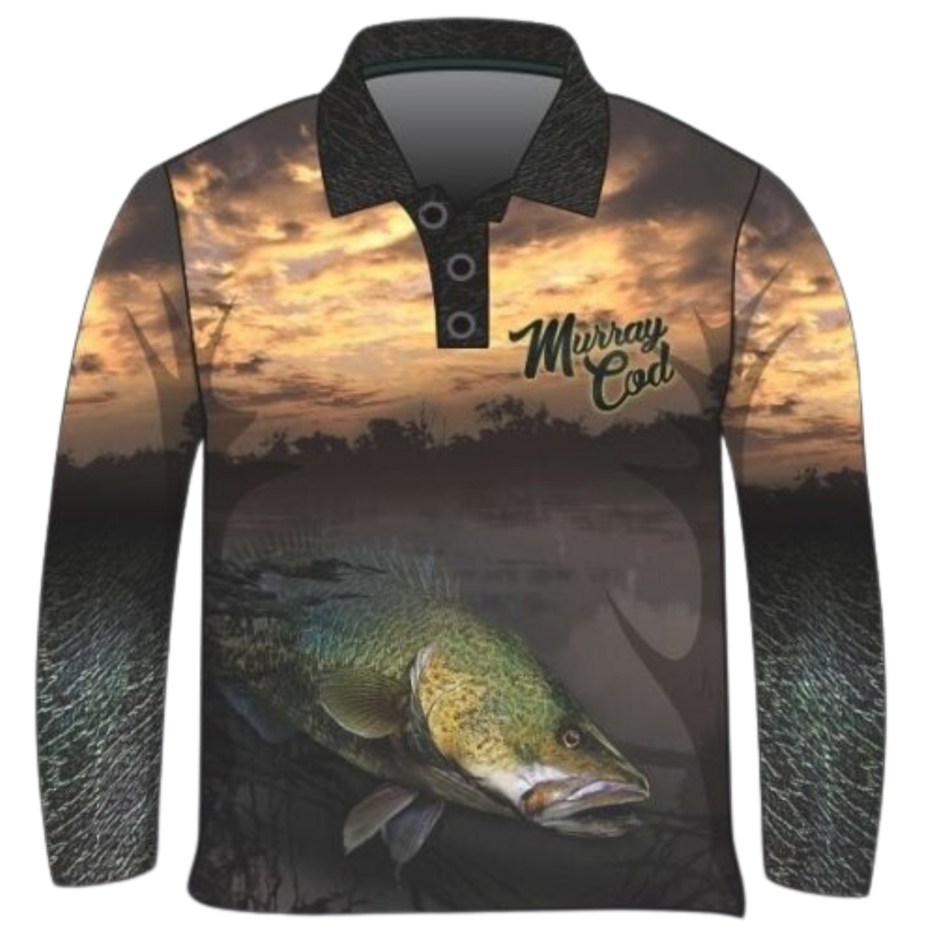 ★Pre-Order★ Fishing | Murray Cod Country Fishing Shirt Z and TEE BOYS DESIGNS brown camping FISH FISH DESIGNS fishing FISHING SHIRT fishing shirts LJM men mens Preorder quick dry spo-default spo-disabled sun sun shirt sun shirts sunsafe uv