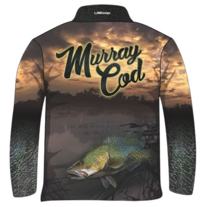 ★Pre-Order★ Fishing | Murray Cod Country Fishing Shirt Z and TEE BOYS DESIGNS brown camping FISH FISH DESIGNS fishing FISHING SHIRT fishing shirts LJM men mens Preorder quick dry spo-default spo-disabled sun sun shirt sun shirts sunsafe uv