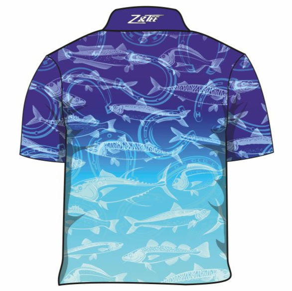 ★Pre-Order★ Fishing | Lucky Pattern Blue Fishing Shirt Long or Short Sleeve Z and TEE boy boys BOYS DESIGNS camping FISH FISH DESIGNS FISHING fishing shirt fishing shirts HER ALL KIDS KIDS ALL kids design KIDS DESIGNS Kids UV rated shirt LJM men MEN'S DESIGNS mens MEN’S DESIGNS PATTERN AND PLAIN DESIGNS Preorder quick dry spo-default spo-disabled sun sun safe sun shirt sun shirts SUN SMART sunsafe sunsmart swim shirt uv z&tee