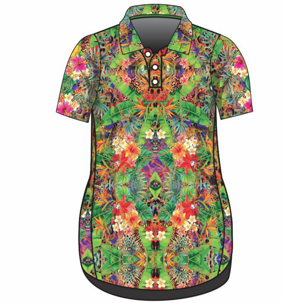 Tropical | Oasis of the Seas Short Sleeve Lifestyle Dress Z and TEE girls in stock PATTERN AND PLAIN DESIGNS Tropical TROPICAL DESIGNS Women Women's Fishing womens