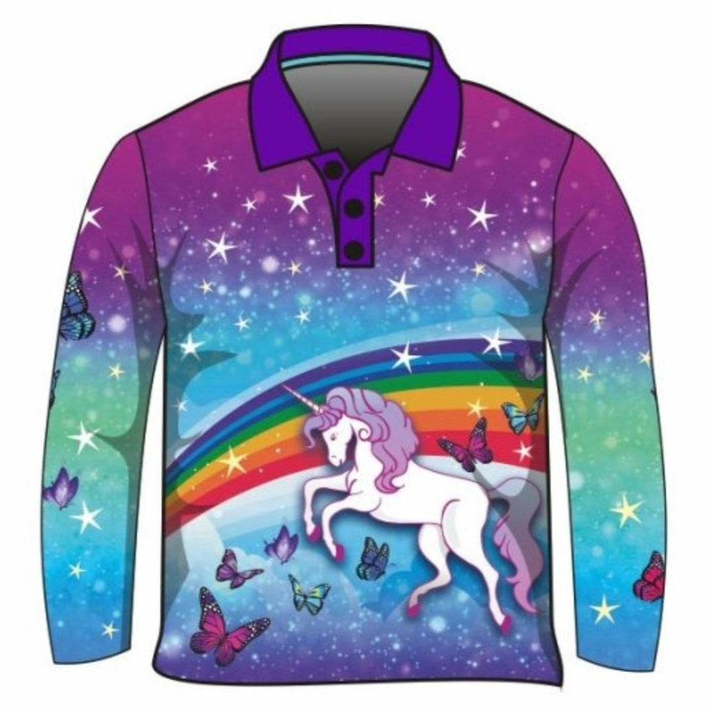 ★Pre-Order★ Kids | Unicorn Sun Shirt Z and TEE camping fishing GIRLS DESIGNS LJM men mens Preorder quick dry spo-default spo-disabled sun sun shirt sun shirts sunsafe uv