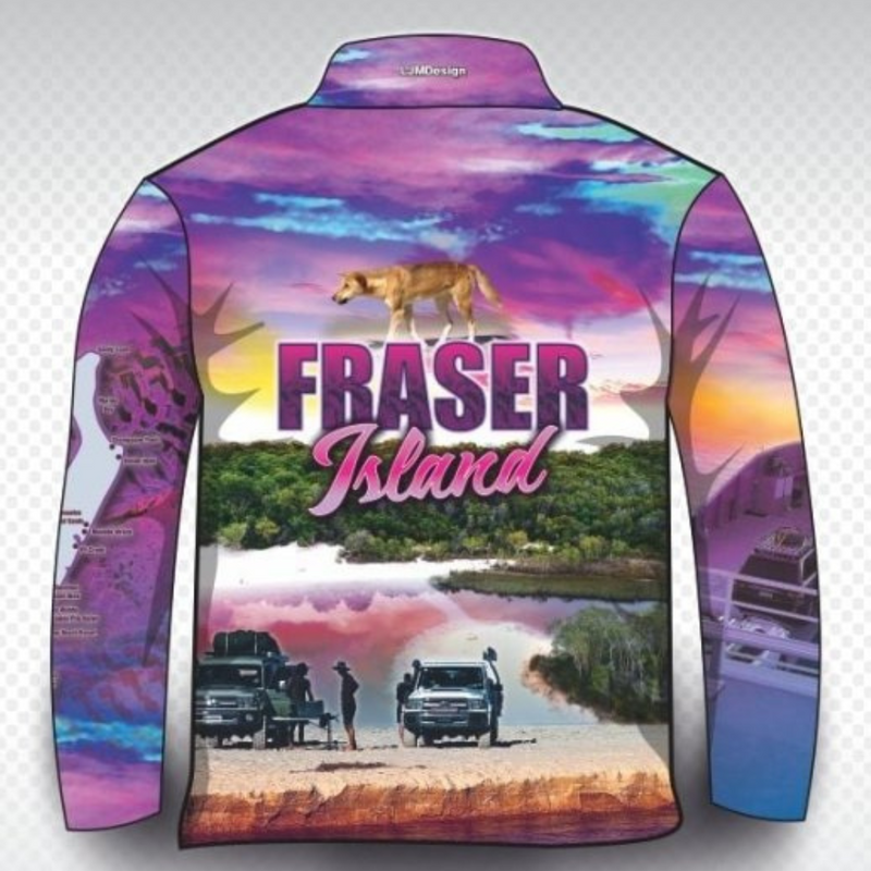 ★Pre-Order★ Frazer Island | Complete Fraser Island (K'gari) Pink Shirt Long or Short Sleeve Z and TEE 4x4 camping fishing FRASER ISLAND DESIGNS GIRL Girl's Fishing Girls K'gari LJM Preorder quick dry spo-default spo-disabled sun sun shirt sun shirts sunsafe travel uv women womens