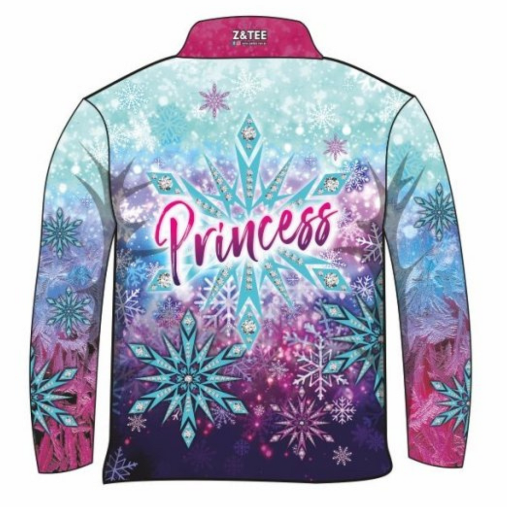 ★Pre-Order★ Kids | Snow Princess Long or Short Sleeve Sun Shirt - Z&Tee Z and TEE camping disney elsa fishing frozen GIRL GIRL'S DESIGNS Girl's Fishing Girls LJM men mens Preorder quick dry spo-default spo-disabled sun sun shirt sun shirts sunsafe uv