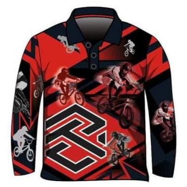 BMX Xtreme Red Sun Shirt Long Sleeve Z and TEE boxingday BUY2SHIRTS camping DAD FISHING HIM ALL In Stock KIDS KIDS ALL kids design lastchance LJM market sts men mens quick dry spo-default spo-disabled STS sun sun shirt sun shirts sunsafe SWIMMING uv xtreme z&tee