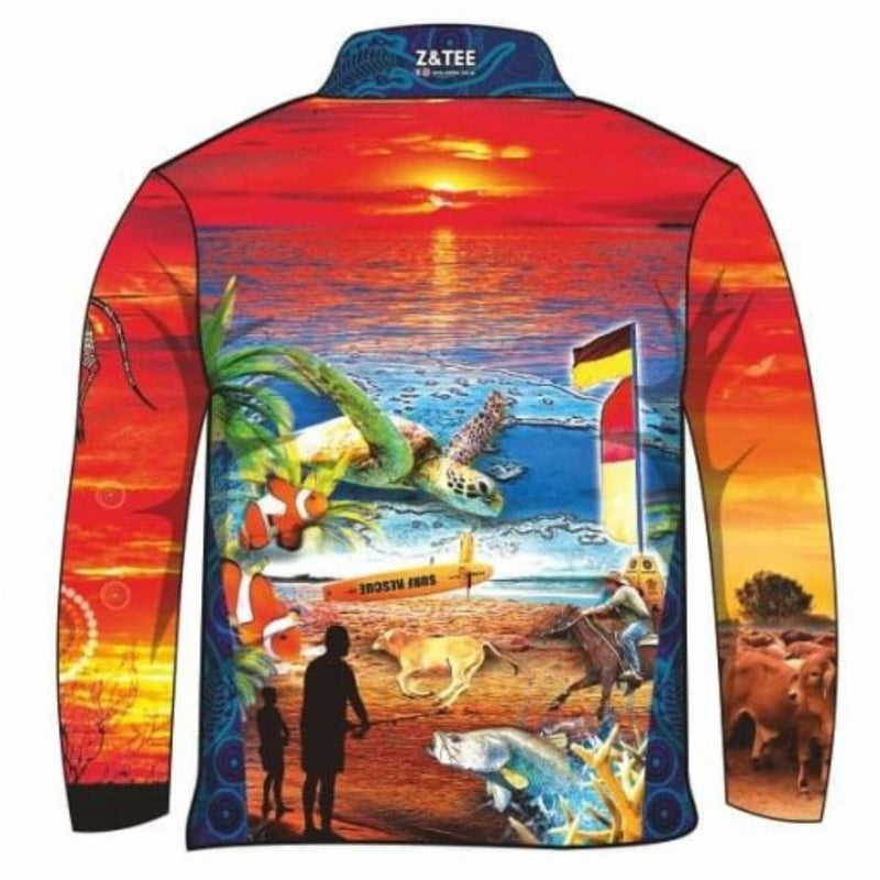 Downunder Australia Rusty Remix Camping Long Sleeve Sun/Fishing Shirt Z and TEE 4wd Australiana bush camping car country COUNTRY WESTERN DESIGNS DAD girls HIM ALL In Stock LJM men MEN'S DESIGNS mens MEN’S DESIGNS offroad outback quick dry spo-default spo-disabled sun sun shirt sun shirts sunsafe uv z&tee