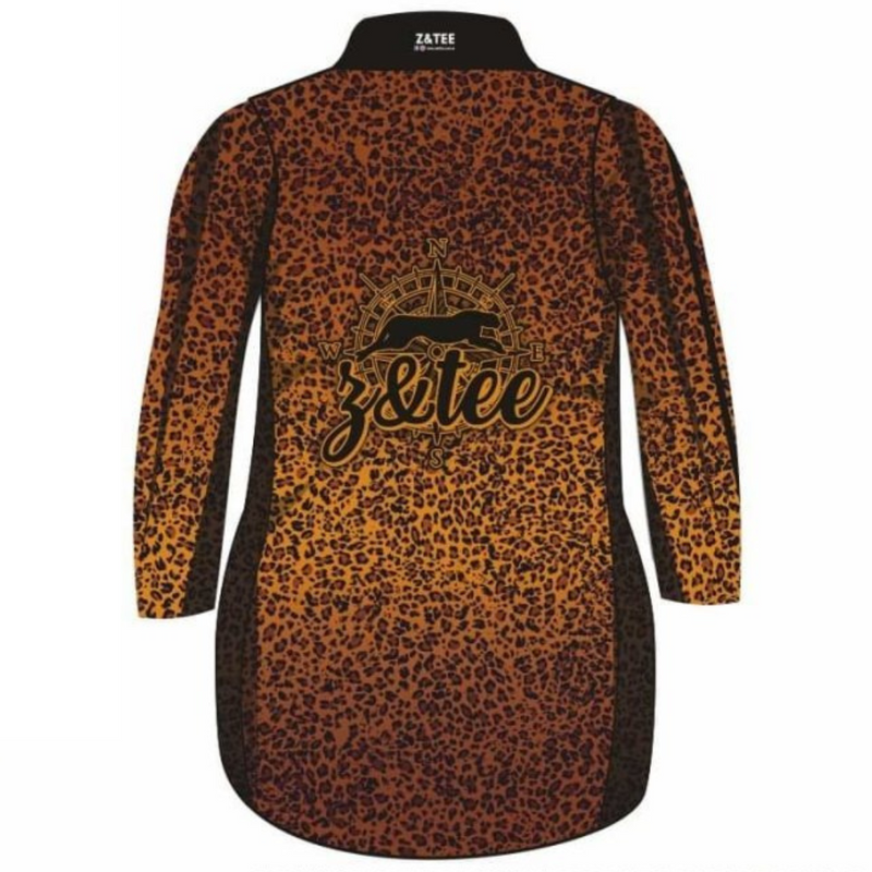 Wild Side Leopard Lifestyle Long Sleeve Dress Z and TEE girls in stock leopard leopard print PATTERN AND PLAIN DESIGNS womens