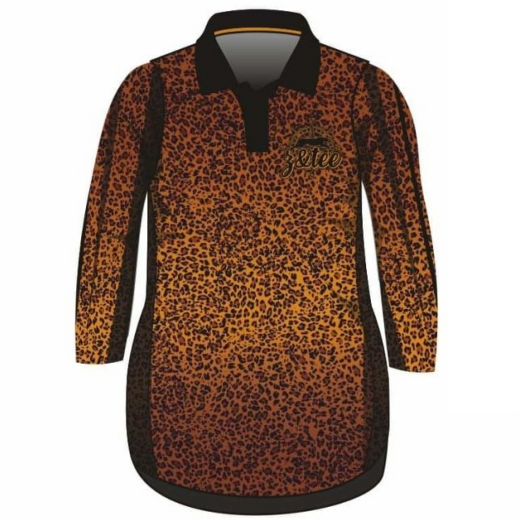 Wild Side Leopard Lifestyle Long Sleeve Dress Z and TEE girls in stock leopard leopard print PATTERN AND PLAIN DESIGNS womens